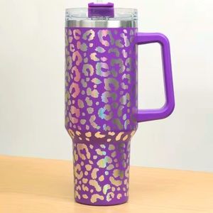 40oz Stainless Steel Tumbler Iridescent Animal Print